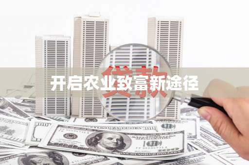 南市开启农业致富新途径