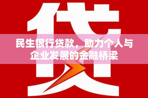 南市民生银行贷款，助力个人与企业发展的金融桥梁
