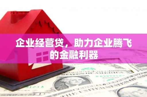 南市企业经营贷，助力企业腾飞的金融利器