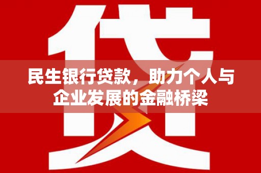 南市民生银行贷款，助力个人与企业发展的金融桥梁