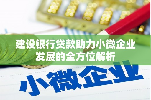 南市建设银行贷款助力小微企业发展的全方位解析